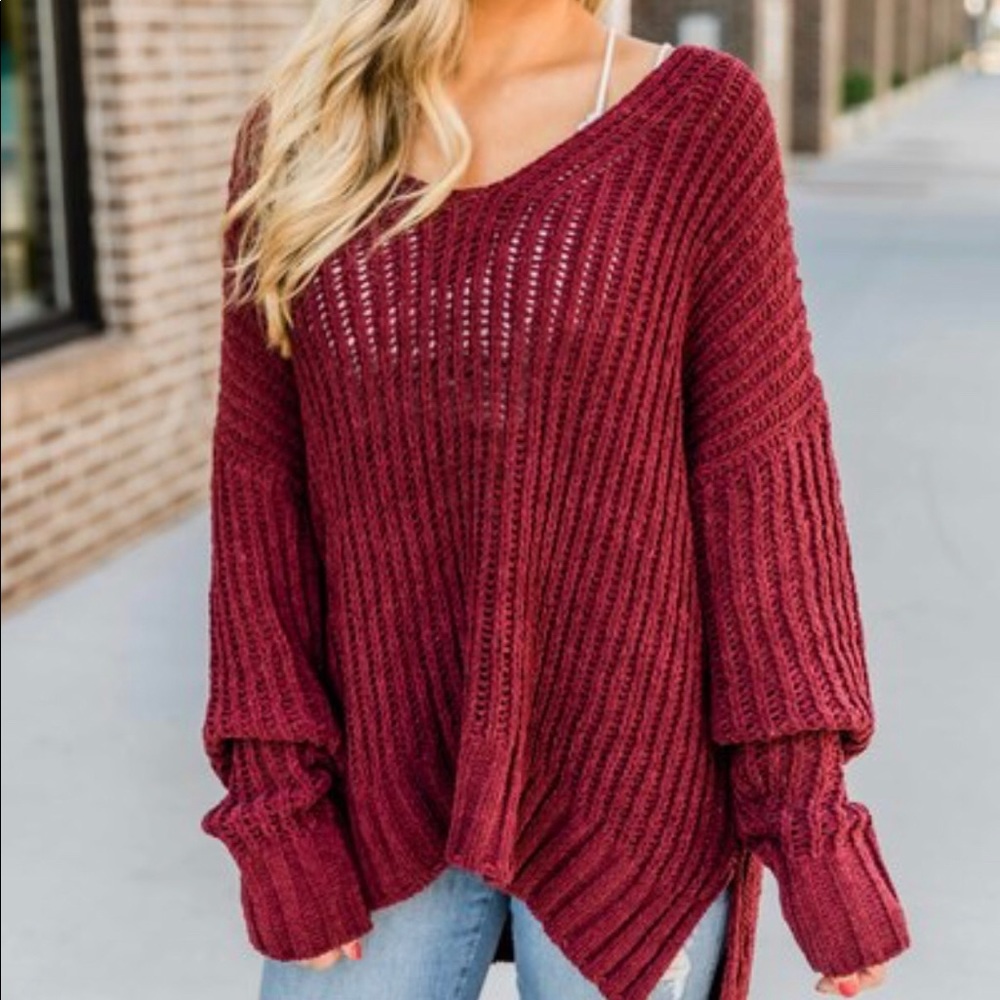Have You Near Sweater in Wine